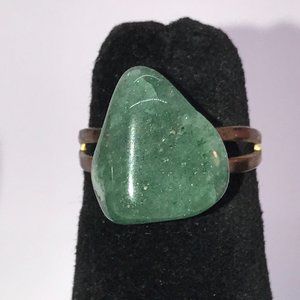 Green Aventurine Stone Ring, Sizeable